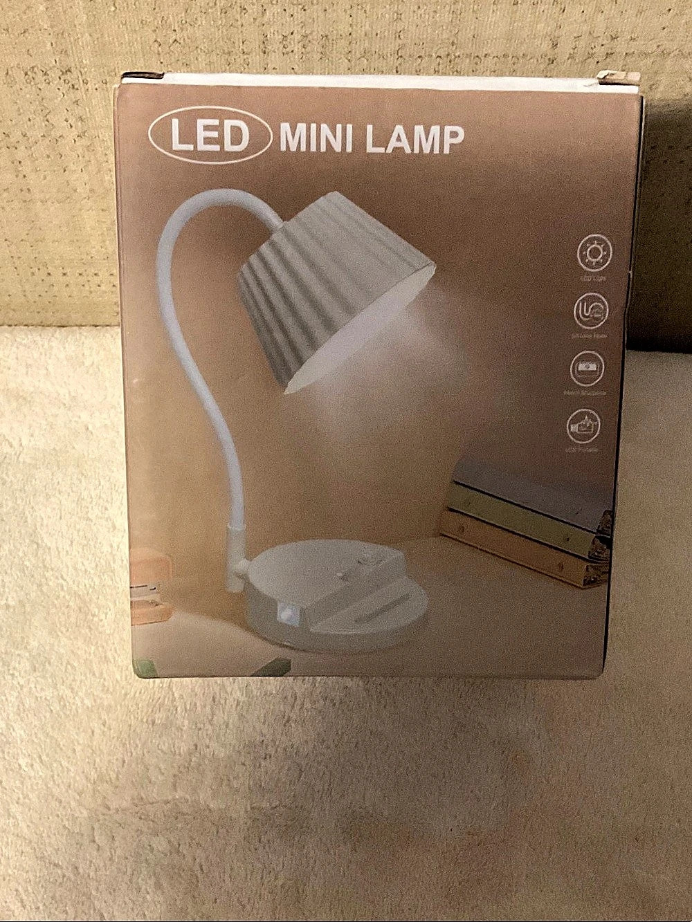 LED Mini Lamp USB Rechargeable Pink & White NWT